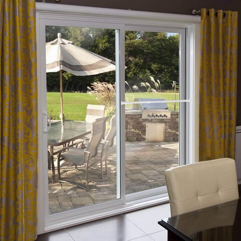 Roe & Moe Sliding Glass Door Security Bar White Color - Feel Safe at Home with These 23" to 40" Adjustable Home Security Bars 7/8" Dia. (2-Pack) - Image 5